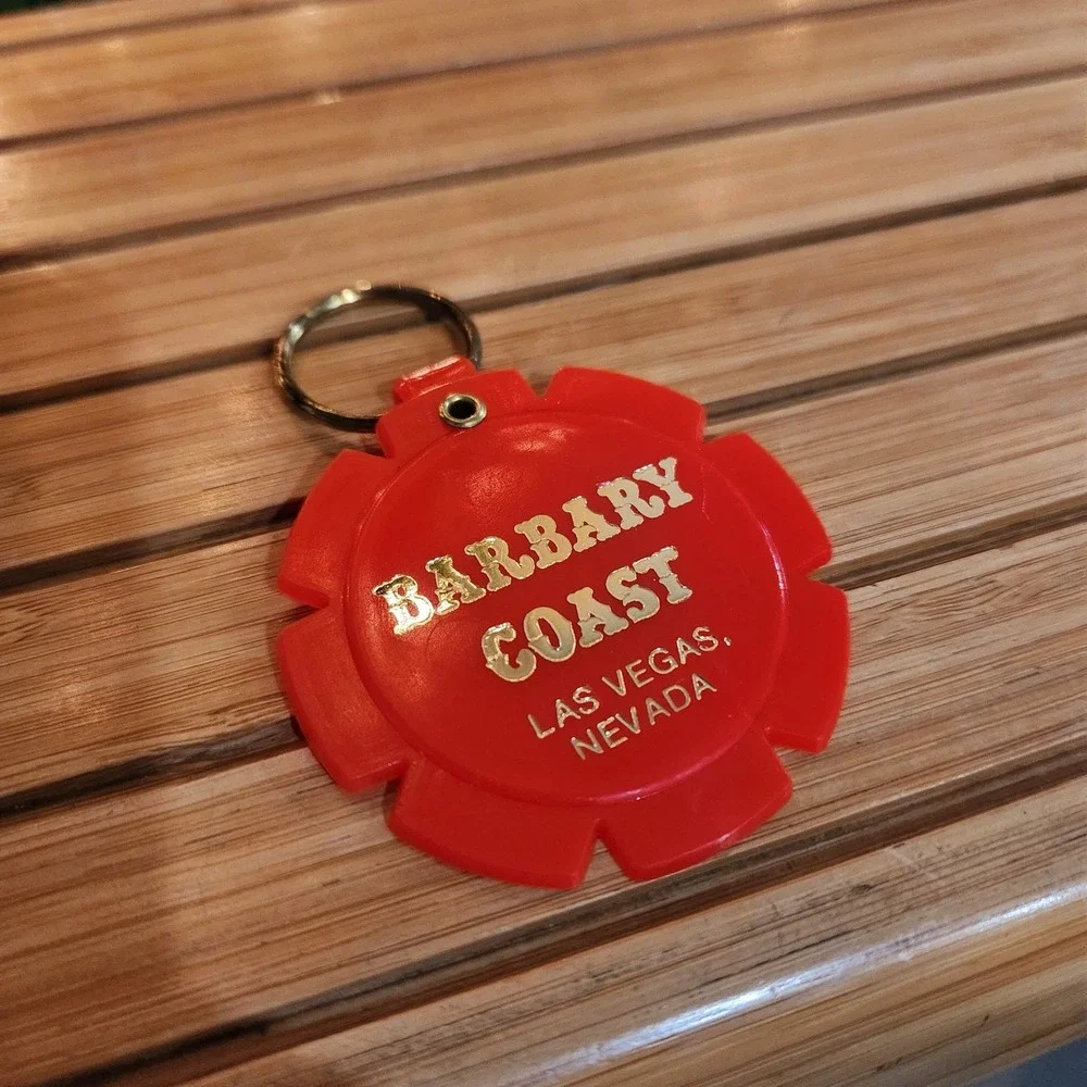 Barbary Coast Casino Hotel Las Vegas‎ Nevada Souvenir Key Chain Ring Fob Vintage